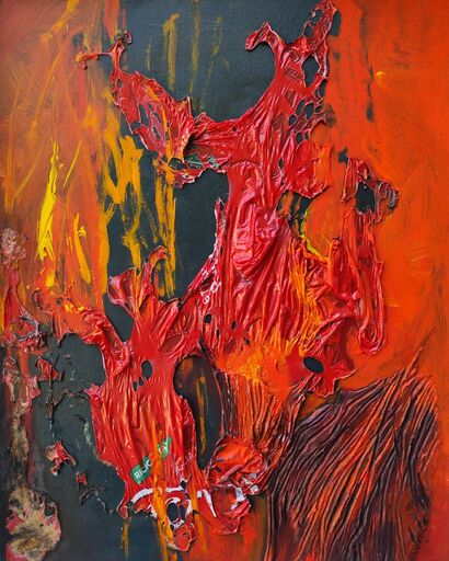 Fire all over - a Paint Artowrk by Nives Salvador